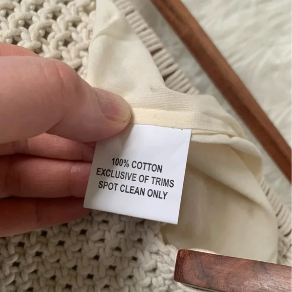 Shiraleah macrame’ handbag with wooden handle NEW never used, large size - Picture 10 of 10